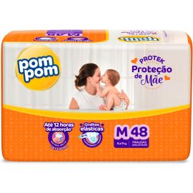Fralda Pom Pom Protek Proteção de Mãe Mega M 48 Unidades - [RECORRÊNCIA]