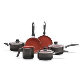 Brinox - Jogo de Panelas Antiaderente Ceramic Life 6 Peças Easy - Carbono