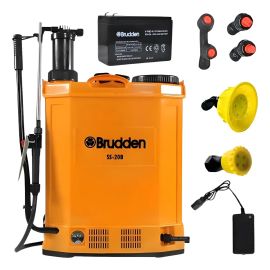 Pulverizador Costal Ss20b 20l Man e Elétri Bateria - Brudden Amarelo