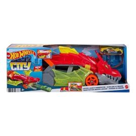 Pista de Carro de Brinquedo Reboque de Dragão Hot Wheels da Mattel - [PIX]