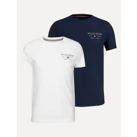 Kit Camisetas Tommy Hilfiger Brand Love Azul Marinho/branca - [PIX]
