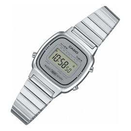 Relógio Casio Feminino Vintage Digital Mini Retrô Prata Prateado Cinza
