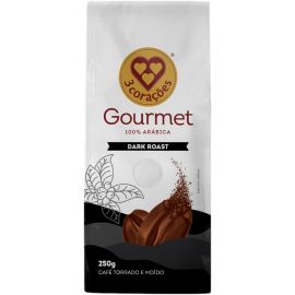 3 Corações Café Torrado e Moído Gourmet Dark Roast, 250G