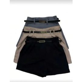 Kit 3 Shorts Feminino Alfaiataria Moda Cinto - [PIX]
