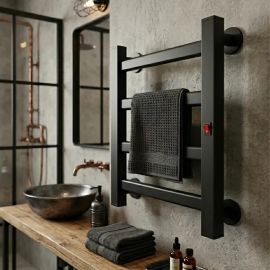 Toalheiro Itaquá Resistencias Térmico Elétrico preto - [PIX]