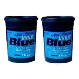 Kit 2 Graxas Azul Rolamento Unilit Blue 1kg Chassis e Litio