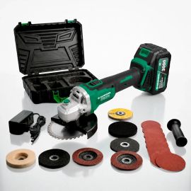 Esmerilhadeira Angular Several Importados Lixadeira Potente Corte Fácil 21v Bateria Ferramenta Completa Verde
