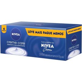 NIVEA Sabonete em Barra Creme Care 90g - 6 unidades - [RECORRÊNCIA]