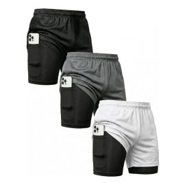 Kit 3 Shorts 2 em 1 com Bolso