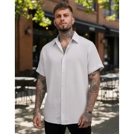 Camisa de Botão Manga Curta Social Verão Slim