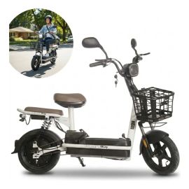Bike Elétrica Scooter 48v 350w Bateria Removível Branca Importway - [PIX]