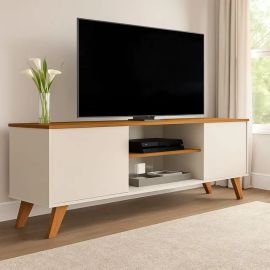 Rack Sala Estante Tv 58 Polegadas Home Bancada Helena - [PIX]