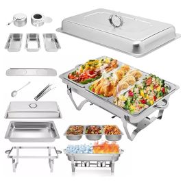 Rechaud Retangular 11L com 3 Cubas 1/3 Gourmet - [PIX]