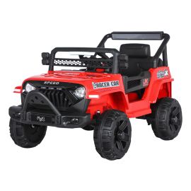 Carrinho Elétrico Jipe Vermelho Maxi Toys 12V Bluetooth Controle Remoto