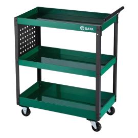 Carro para Ferramentas Aço Carbono Sata 3 Bandejas St95222b Verde