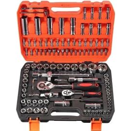 Kit Soquetes 108 Peças 4mm A 32mm Vários Encaixes Cr-v