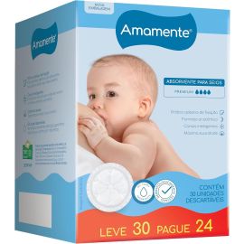 Absorvente para Seios Amamente® 30 UN - [RECORRÊNCIA]
