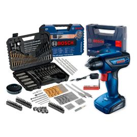 Furadeira Parafusadeira Sem Fio Bosch GSR 1000 Smart com Maleta e Kit de Pontas e Brocas 103 Peças