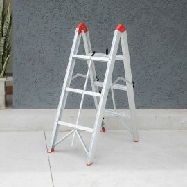Escada de Alumínio 6 Degraus Ultra Compacta Palito Dobrável Gardenlife