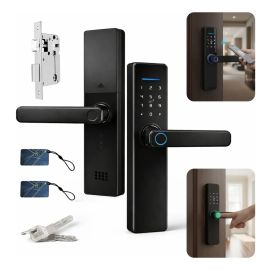 Fechadura Eletrônica Digital Bbg Smart Lock Biometria Preta Preta - [PIX]