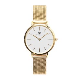 Relógio Dourado Saint Germain Chelsea Gold 32mm Fundo - [PIX]