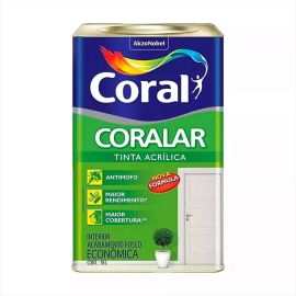 Latex acrílica tinta coral anti mofo branco 18l coralar branco fosco - [PIX]