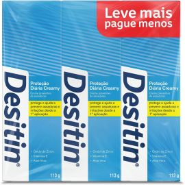 Creme Preventivo de Assaduras Desitin Creamy, Kit com 3 Unidades 113g - [RECORRÊNCIA]