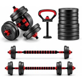 Halteres Ajustáveis Kit 6 em 1 até 10 kg com Barra Longa - [PIX]