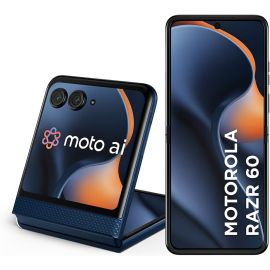 Smartphone Motorola Razr 60-256GB 12GB RAM+12GB Ram Boost Tela dobrável 6,9" pOLED e externa 3,6” Moto AI camera IP48 - Azul Marinho
