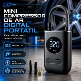 Mini Compressor de Ar Verunto 150 PSI 4000mAh