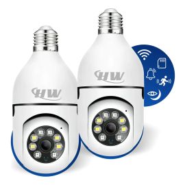 Kit com 2 Câmeras Lâmpada Ip Wi-fi 360° Visão Colorida