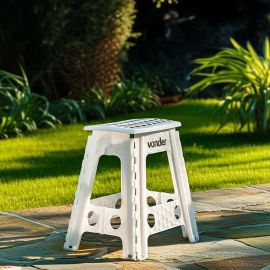 Banqueta Plástica Dobrável Vonder 450mm 150kg Antiderrapante