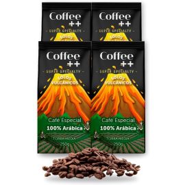 Kit 4 Pacotes Café Especial em Grãos Coffee Mais Variedades: Solos Vulcânicos - 100% Arábica - 100% Arábica (4x250g)