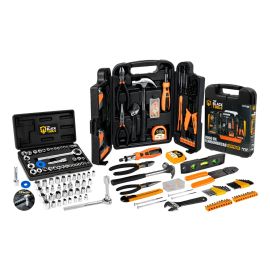 Jogo Kit Caixa Ferramentas 129 Pçs Estojo Plastico Maleta Preto
