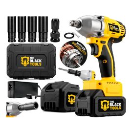 Chave de Impacto A Bateria 21V 1/2" Pol 2400 rpm Bivolt com Acessórios e Maleta The Black Tools - [PIX]