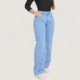 Calça Wide Leg Jeans Pantalona
