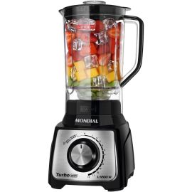 MONDIAL Liquidificador Turbo, Preto/Inox, 1200W, 110V - L-1200 BI - [PIX]