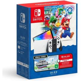 Bundle Nintendo Switch OLED + Super Mario Bros Wonder + 3 Meses de Assinatura Nintendo Switch Online - [PIX]