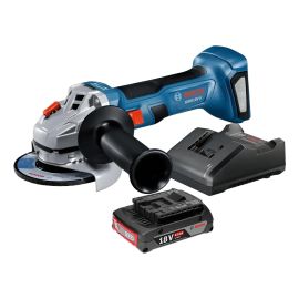 Esmerilhadeira Bosch Bateria 18v Gws 18v-8 Brushless Azul