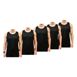 Kit 5 Camiseta Regata Lisa Malha Dry