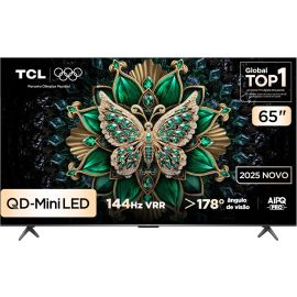 Smart TV TCL 65 Polegadas QD-Mini LED 4K C6K WiFi Bluetooth Google TV 4 HDMI 144Hz HDR10+ 65C6K - [PIX]