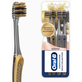 Oral-B Escova de Dente Sensitive Purification Gold Extra Macia 4 Unidades