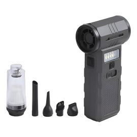 Soprador e Aspirador Turbo Portátil Sem Fio 130000rpm Led Mu Cinza