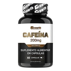 Cafeína 200mg (60 Caps) Termogênico Growth Supplements