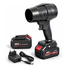 Soprador Turbo Portátil Quicko 48V 1050 w com 2 Baterias de 2 ah 210 km/h Preto - [PIX]