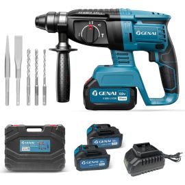 Martelete Perfurador Rompedor 68v com 2 Baterias Maleta Azul 127/220v 50 hz/60 hz