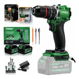 Furadeira Parafusadeira Impacto 21v 2 Baterias Brushless Verde 127/220v - [PIX]