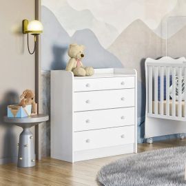 Cômoda de Bebê com Trocador Doce Sonho 2523 Branco - [PIX]