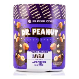 Amendoim, Proteínas, Gordura Dr. Peanut Creme de Amendoim Pasta 100% Original Dr. sabor Avelã x 600g - [PIX]