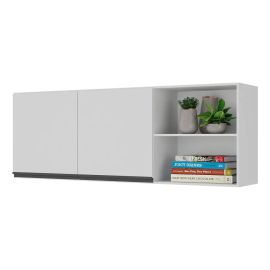 Armário de Cozinha Aéreo 150cm 2 Portas Veneza Multimóveis V3741 Cor Branco/preto - [PIX]
